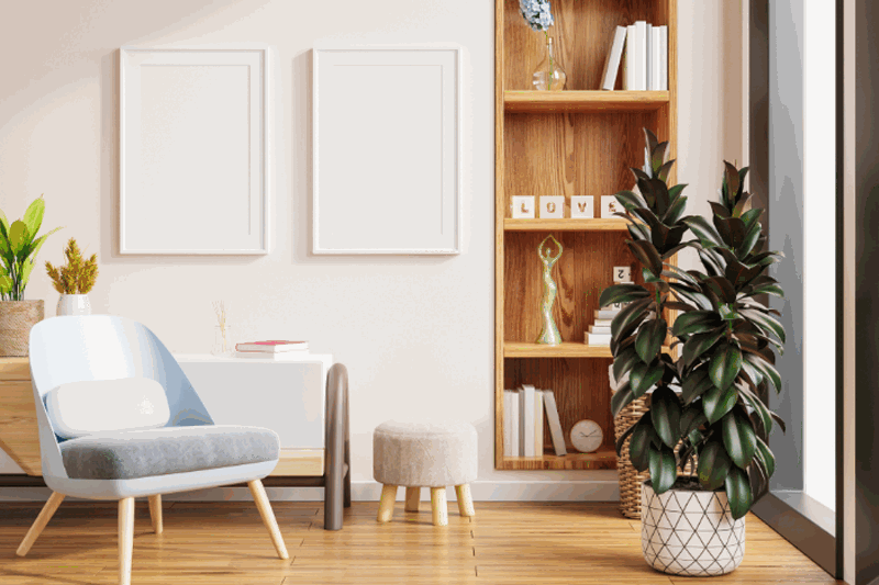 how to change a rooms dimension using wall pictures 